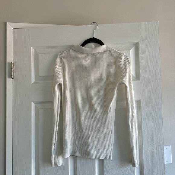 BABATON slim ribbed button up, light birch, size s. - Picture 2 of 2